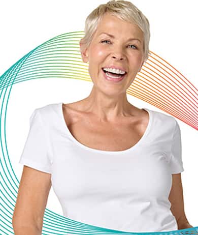 Women smiling Colgate Total