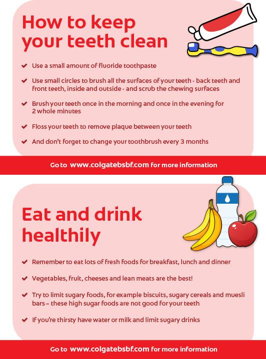 "How to Keep Your Teeth Clean" Infographics