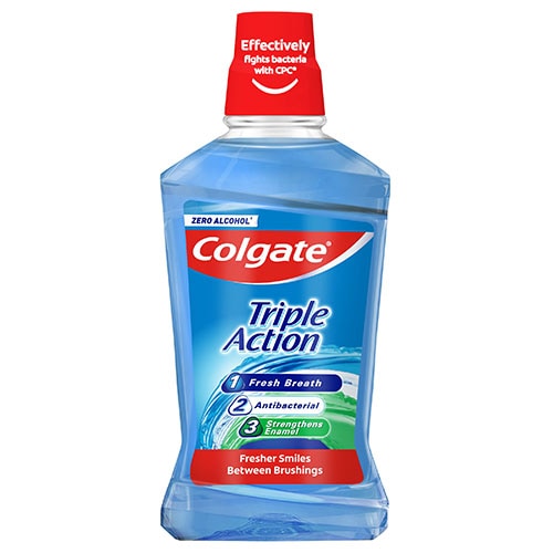 Colgate<sup>®</sup> Triple Action Mouthwash 500ml